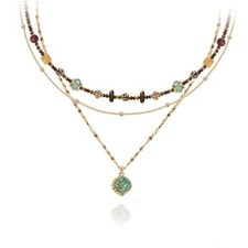 boho layered Original design Retro style multi-layer beaded necklace Fashion