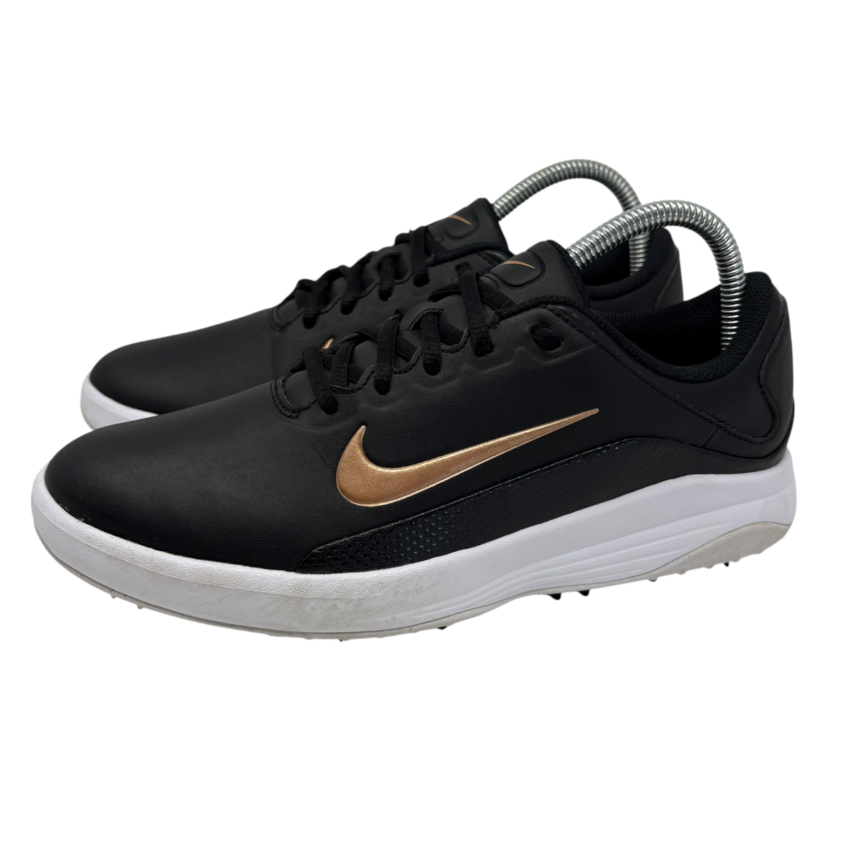 Nike Vapor Women's Golf Shoes Black Gold Spikeless Size 8.5 AQ2324