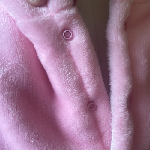 Fleece Pink Baby Bunny 3 Month Warm Romper Jumper - Picture 5 of 10