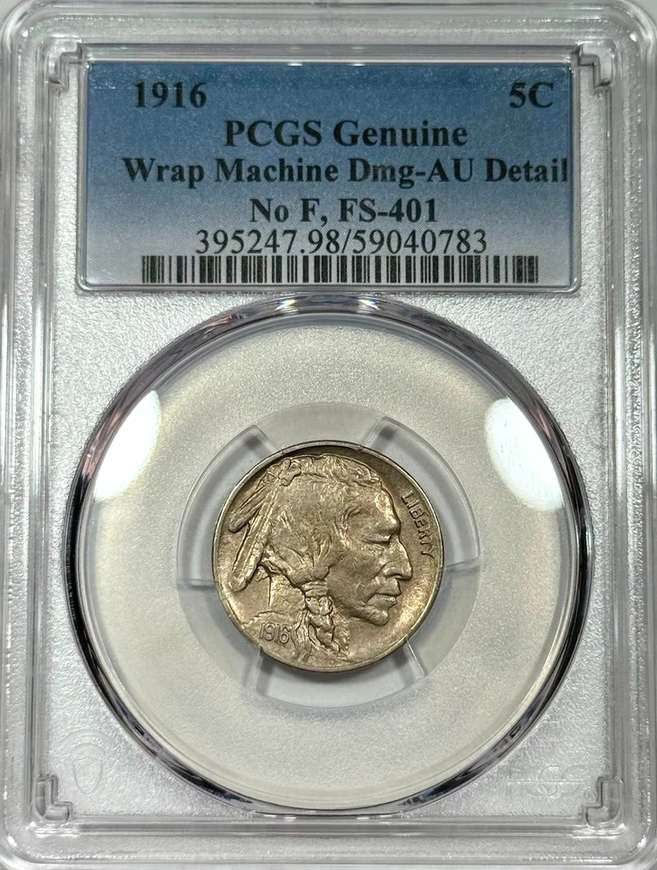 1916 BUFFALO NICKEL 5C PCGS AU DETAIL NO F FS-401 TRUEVIEW (N95) - Image 4 of 4