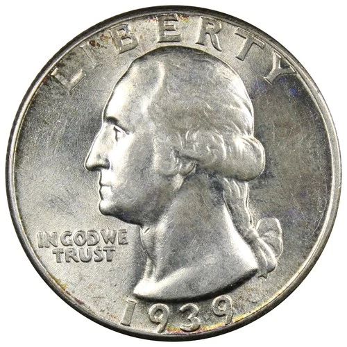 1939 Washington Quarter AU+ ALMOST UNC Circulated A2161