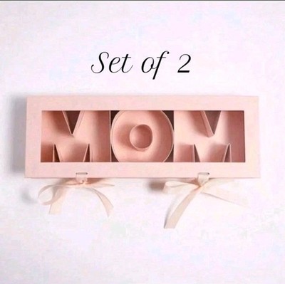 Set of 2 | CWC Fillable Word Food Storage MOM Gift Box Pink - Cook With Color   