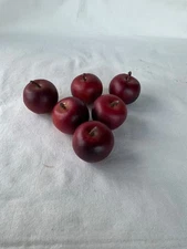 6 Mini Faux Decorative Display Apples Realistic Decor CC JW Mini Apple Basket
