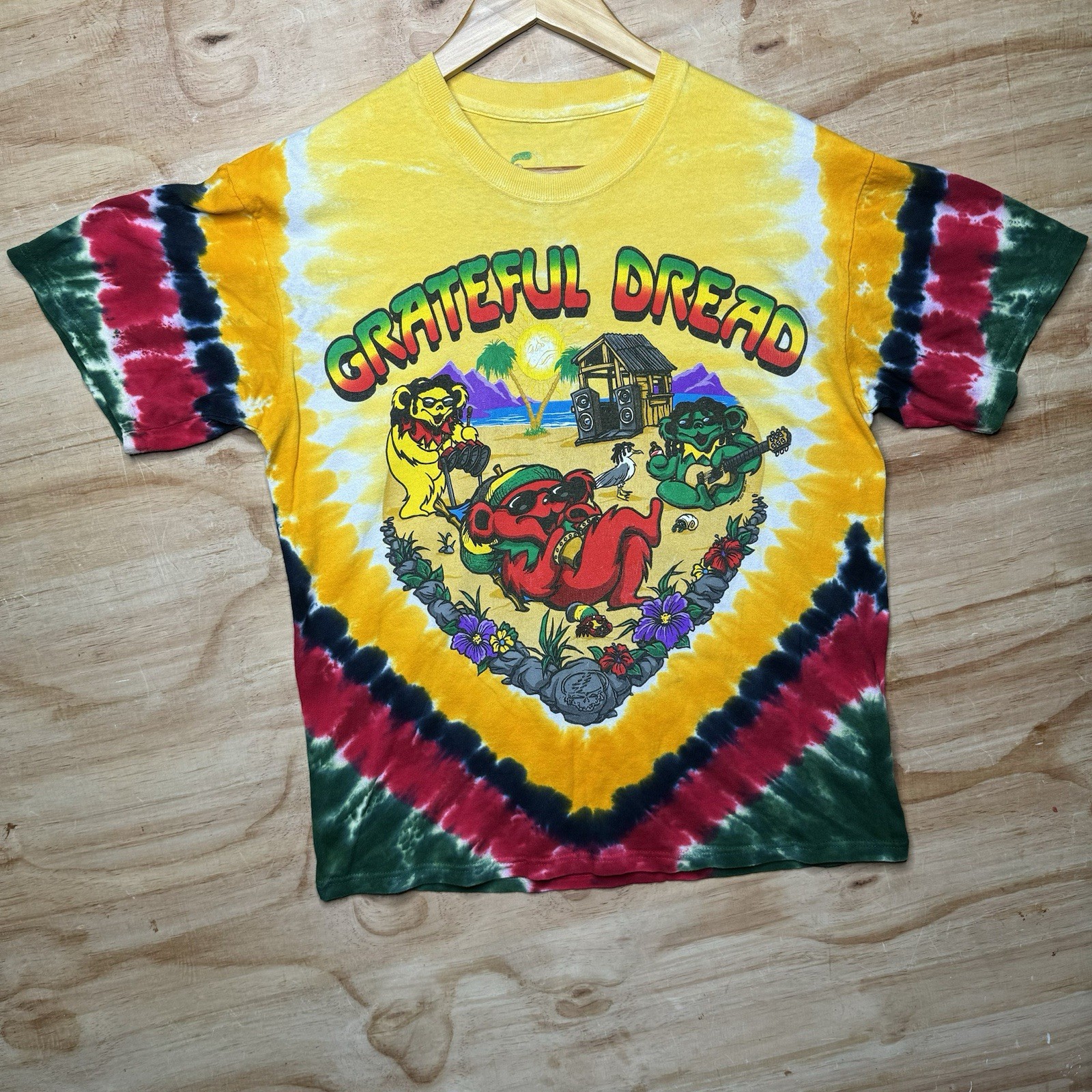 Vintage Grateful Dead Liquid Blue Positive Vibes T-Shirt Size M