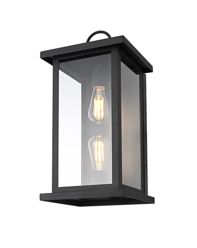 Elegant Lighting Neil 10" Outdoor Wall Sconce in Black - Picture 3 of 8