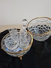 Faberge Crystal Egg Caviar Vodka Server Set Egg, Bowl, Two Glasses, Decanter — photo 8