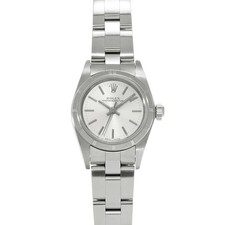 ROLEX Oyster Perpetual 76030 Silver Ladies Used Watch #10226