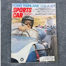 Sports Car Graphic Magazine May "63 Ford Fairlane Lola GT Indy V8 Volvo P1800 Ad