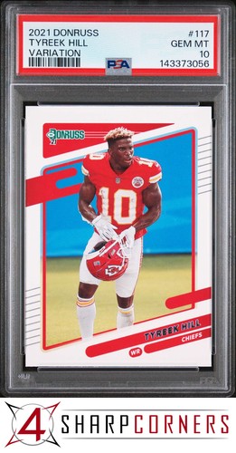 2021 PANINI DONRUSS #117 TYREEK HILL VARIATION PSA 10