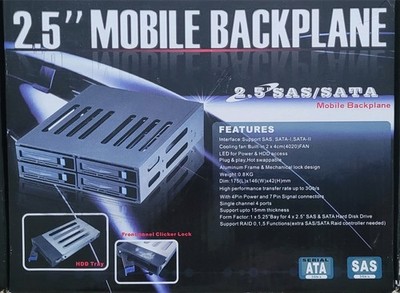 4-fache 2,5 zoll HDD/SSD Dockingstation, 4xMobile Backplane 2.5 zoll