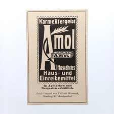1926 Amol Karmelitergeist Art Deco Neue Sachlichkeit Werbung Reklame Advertising