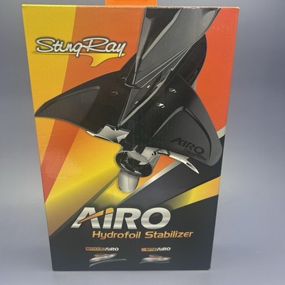 Boat Stingray AIRO Hydrofoil Stabilizer Fin  Whale Tail O/B Black 4hp-300hp