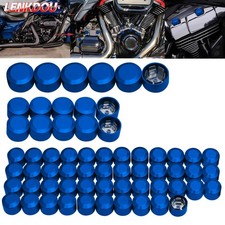 62x Engine Bolt Caps Cover Kit For Harley Road Glide Street Glide 17-25 Softail 62x Engine Bolt Caps Cover Kit For Harley Road Glide Street Glide 17-25 Softail