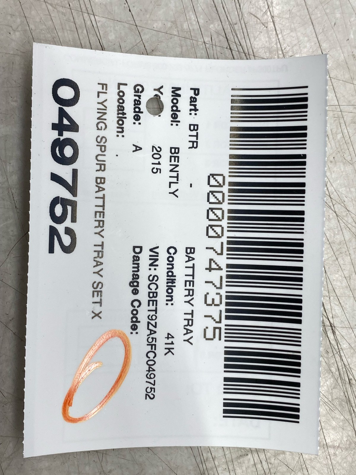 2013-2018 BENTLEY FLYING SPUR OEM BATTERY TRAY SET X2 3W0804869 3W0804869A