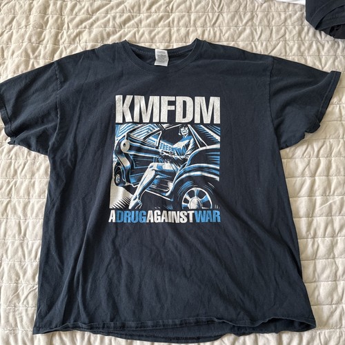 Camiseta vintage KMFDM - A Drug Against War (1993, XL) - Imagen 1 de 4