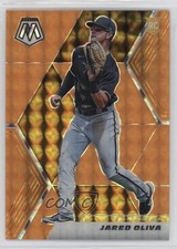 2021 Panini Mosaic Rookie Fluorescent Orange Prizm 19/25 Jared Oliva #254 2s2