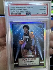 2022 PANINI NBA HOOPS PAOLO BANCHERO NOW PLAYING HOLO #1 PSA GEM MINT 10