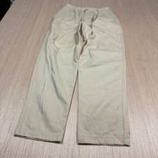 Vintage 90s Lands End pleated Khaki Pants Women's size 10 Petite 27x28 Made USA