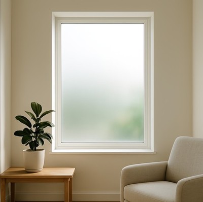 Aktiv Fensterfolien weiß matt Sichtschutz Glas Fensterfolie 76cm x 10m