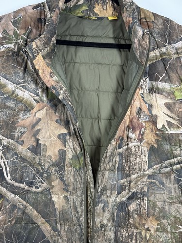 Cabelas Puffer Vest 2XL Camo Kananti 3M Thinsulate Hunting Full Zip Hiking- FLAW - Picture 8 of 17
