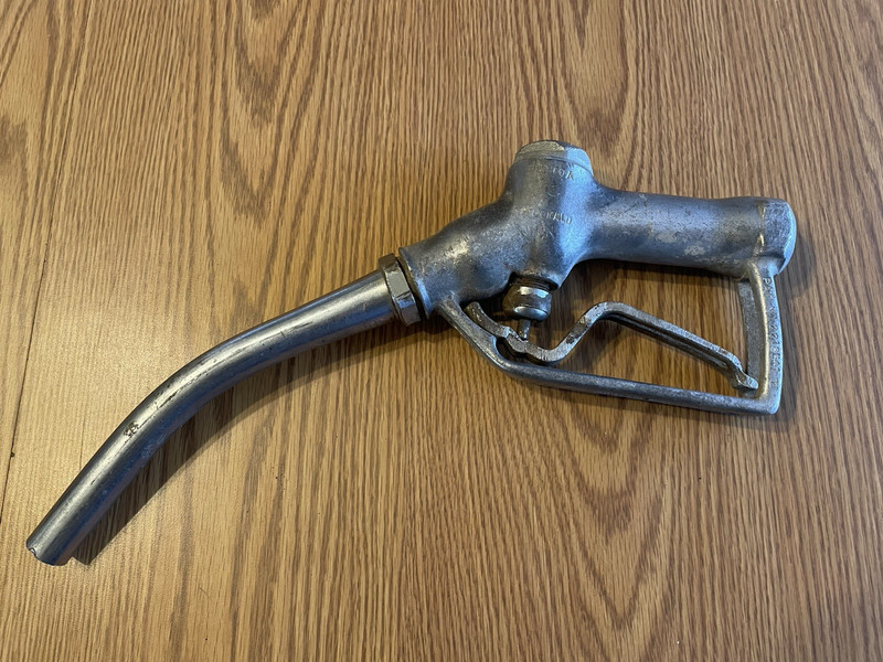 Vintage Mcdonald pl. 980a gas pump nozzle Brass aluminum Mc Donald