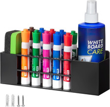 Magnetic Dry Erase Marker Holder for Whiteboard, Wall Mount Pen Holder for Re...