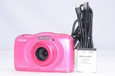 Nikon COOLPIX W100 Pink Compact Digital Camera Tested Working Seller Japan