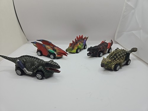 Dinosaur Toy Pull Back Cars 5 Pack Dino Toys Lot Free Shipping See Discription.