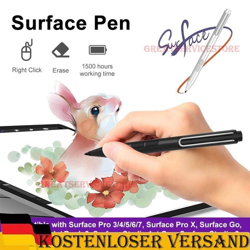 Stylus Stift Pen für Microsoft Surface Pro 3/4/5/6/7/8/X Go 2/3 Weiß / Schwarz