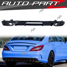 Diffusor Auspuff Schwarz f&uuml;r Mercedes CLS W218 C218 AMG Line CLS63 AMG 2011-2017