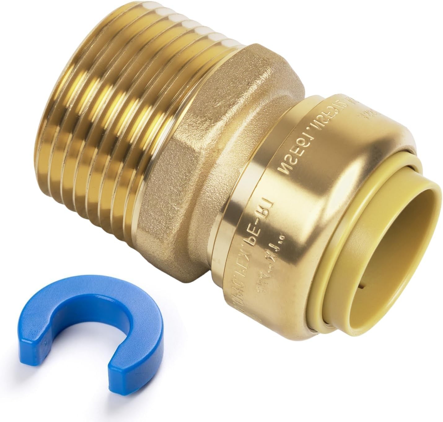 3/4" PTC to 1" NPT Male Reducing Adapter Brass Push-Fit Plumbing Fitting #NEW