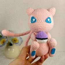 Handmade Amigurumi Crochet Pokemon Mew Plushie
