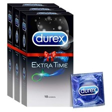 Durex Extra Time Condoms for Men/10 Count Pack of 3