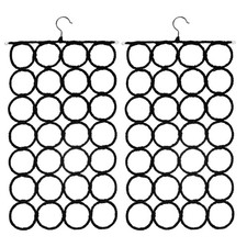 Pack of 2 Scarf Hanger Holder Organizer Space Saver for Tie, Belt, Scarves, S...
