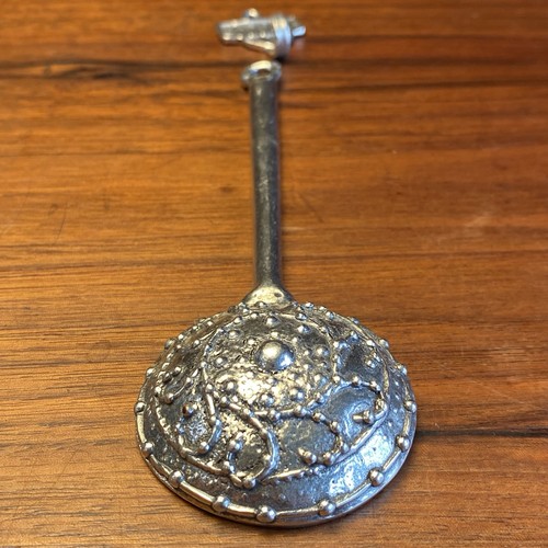 Tin Woodsman Pewter Coffee Scoop With Wall Mount Cottage Core Vintage Handmade