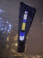 NBA Golden State Warriors Men's Track Pants Large Black Polyester Basketball