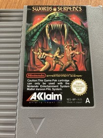 NES ~ SWORDS AND SERPENTS ~ Nintendo 3 Screw NES-WP-AUS Game Cart Only Pal A