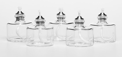 Firefly Refillable, Clear Glass Unscented Tealight Candles - 5 Pack - Bulk -