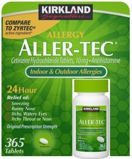 Kirkland Signature Aller-Tec Cetirizine HCL 10mg 365 Tablets Antihistamine