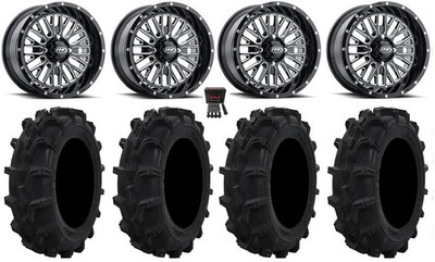 ITP Momentum 14'' Wheels Milled 27'' Mud XC Tires Kawasaki Teryx Mule