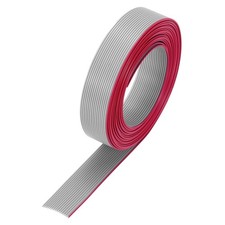 28AWG IDC Wire Flat Ribbon Cable 3 m/9.8ft Length 1mm Pitch 16 Pin Gray