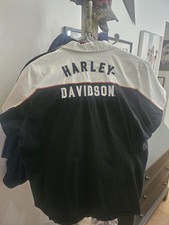 Womens Harley Davidson Mechanics Shirt Short Sleeve White/black Size 3w Plus