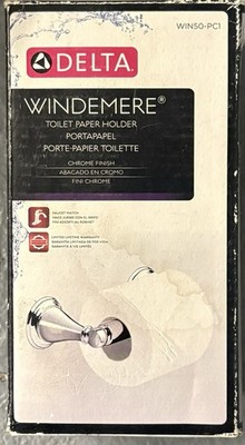 Delta Windemere WIN50-PC1 Bath Toilet Paper Holder Chrome Finish #9167 NEW