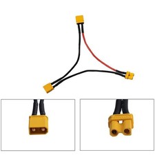 Amass XT30 Series Battery Pack Connector Adapter Cable 1 Female to 2 Male 18AWG