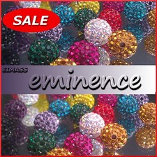 10MM SHAMBALLA RHINESTONE CRYSTAL CLAY PAVE DISCO BALLS - ROUND BRACELET BEADS