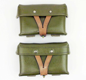 ammo sks surplus military pouch ammunition 62mm belt gear 2pcs leather