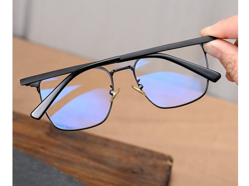 Enormes gafas de gran tamaño para hombre marco de metal de anteojos de cara gruesa - Imagen 9 de 25
