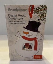 Brookstone Digital Snowman Holiday Photo Ornament -100 photos.