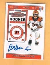 2019 Contenders Jordan Ellis Autograph Rookie #292 Bengals RC Virginia