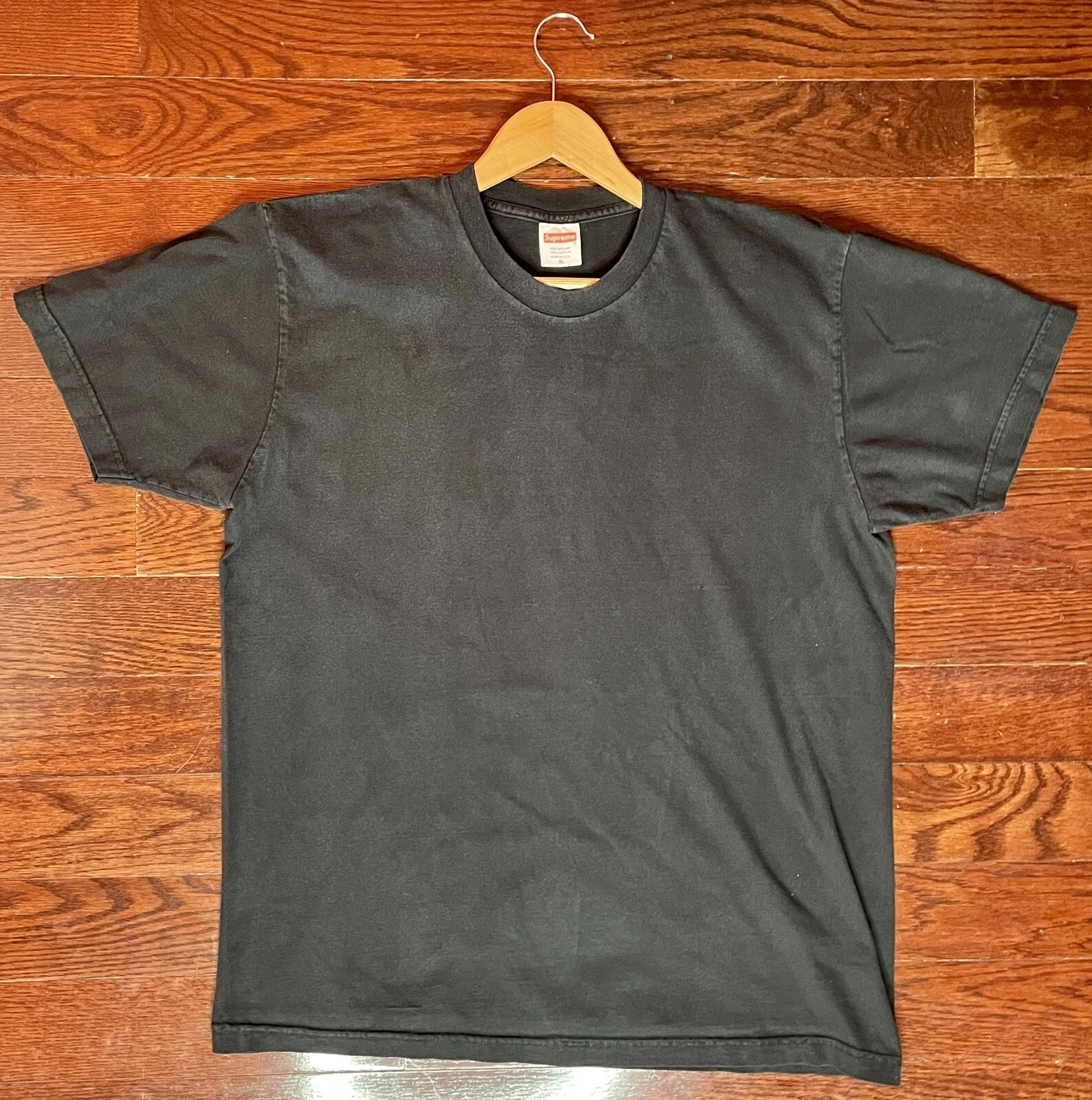 T shirt graphique à manches courtes masque africain noir Supreme FW 14 taille XL 
